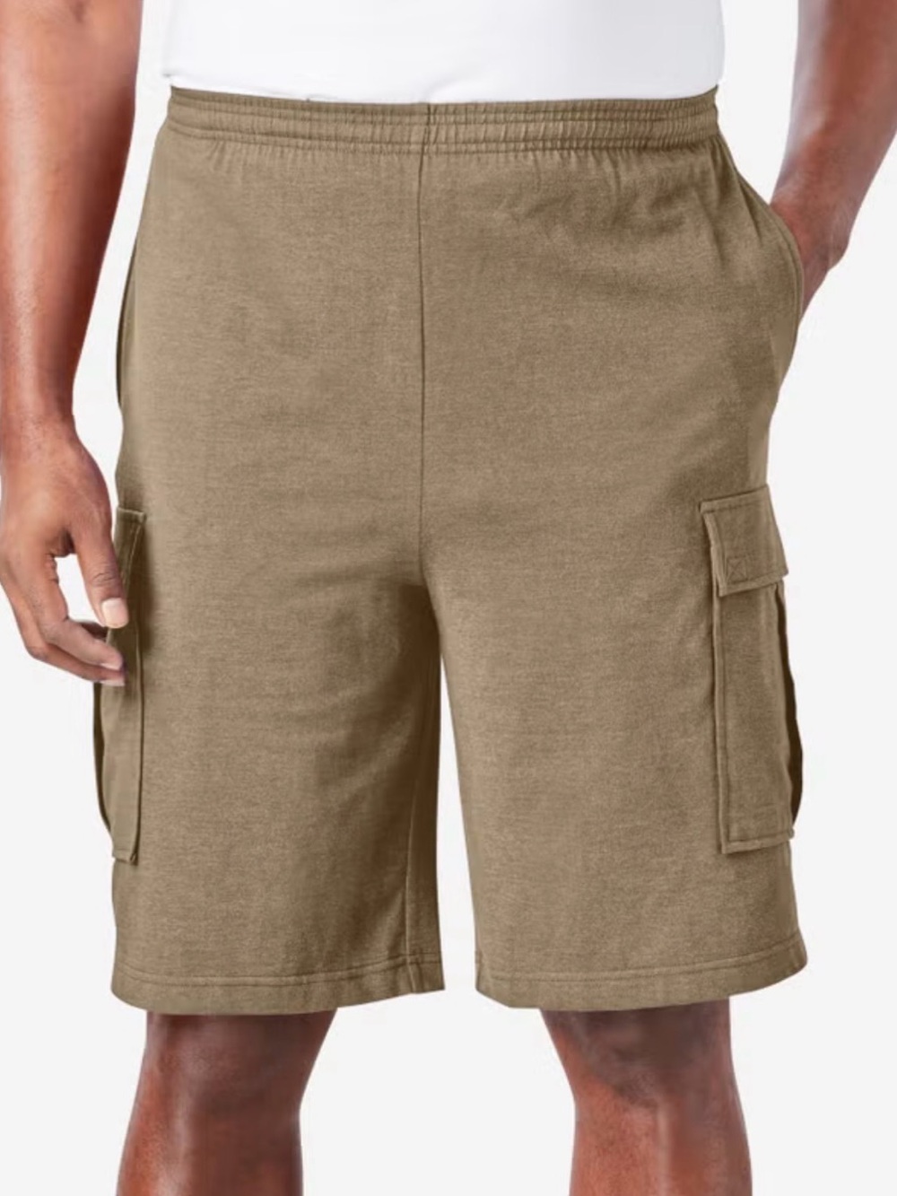 King Size Lightweight Jersey Cargo Shorts Tan 3XL NWT IN PACKAGE